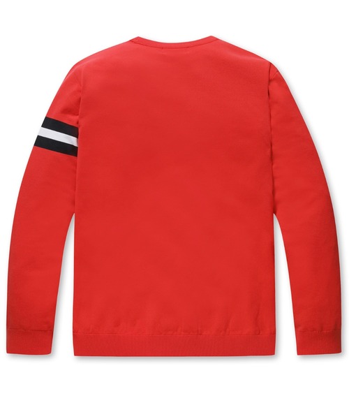 WAAC(ワック)の「《WAAC》MENS カラーライン クルーネックニット(ニット/セーター・メンズ・ブラック/ブルー系その他/レッド・1/4/2/3)」の5枚目の写真