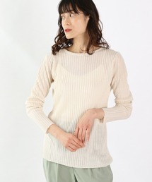 LOWRYS FARM | シアーリブニットプルオーバーＬＳ　938159(ニット/セーター)