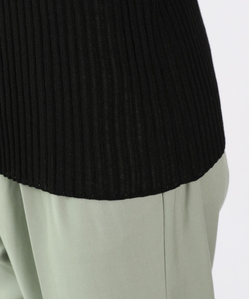 LOWRYS FARM（ローリーズファーム）の「シアーリブニットプルオーバーＬＳ　938159（ニット/セーター・レディース・ブラック/グリーン/アイボリー・FREE）」の4枚目の写真