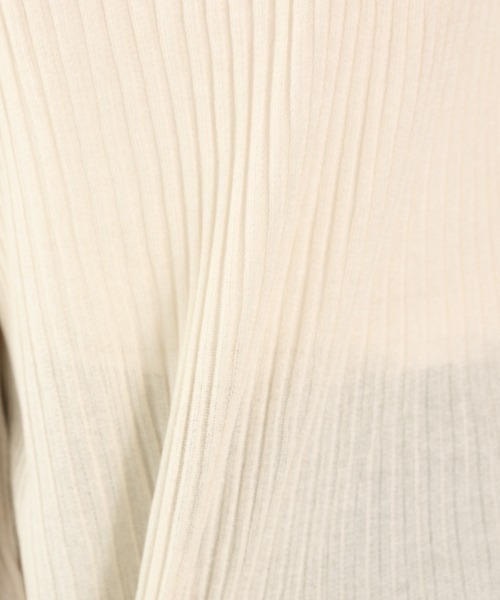 LOWRYS FARM（ローリーズファーム）の「シアーリブニットプルオーバーＬＳ　938159（ニット/セーター・レディース・ブラック/グリーン/アイボリー・FREE）」の12枚目の写真