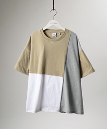 SlashDate（スラッシュデイト）の「カノコ切替BIG半袖Tシャツ（Tシャツ/カットソー・メンズ）」