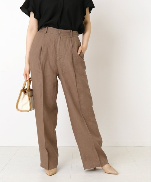 Simplicite（サンプリシテ）の「サイドバックルリネン PT◆（その他パンツ・レディース・ブラウン/ベージュ・FREE）」の2枚目の写真