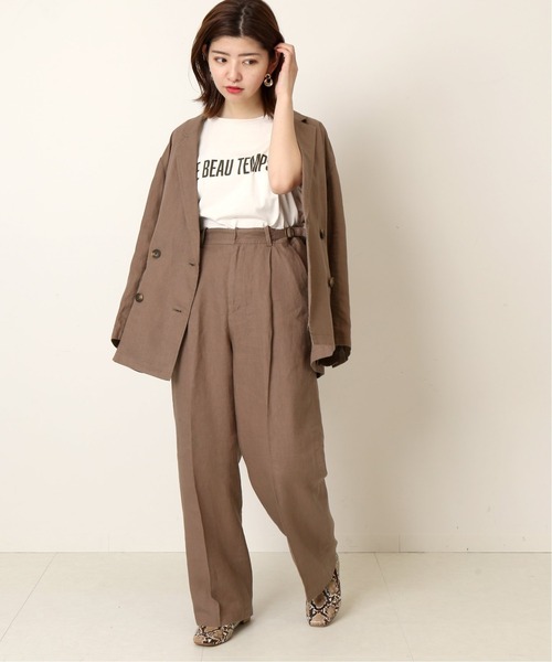 Simplicite（サンプリシテ）の「サイドバックルリネン PT◆（その他パンツ・レディース・ブラウン/ベージュ・FREE）」の14枚目の写真