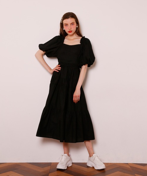 Seemi. byNICECLAUP（ シーミーバイナイスクラップ）の「コットンレースパフ袖ブラウス（シャツ/ブラウス・レディース・オフホワイト/ブラック/レッド・FREE）」の22枚目の写真