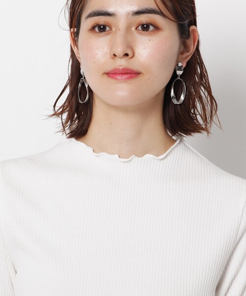 THE SHOP TK （ザ ショップ ティーケー ）の「◆リブメローデザインプルオーバー（Tシャツ/カットソー・レディース・ライトベージュ/ブラック/ホワイト系・13/12）」の8枚目の写真