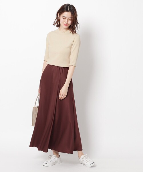 THE SHOP TK （ザ ショップ ティーケー ）の「◆リブメローデザインプルオーバー（Tシャツ/カットソー・レディース・ライトベージュ/ブラック/ホワイト系・13/12）」の12枚目の写真