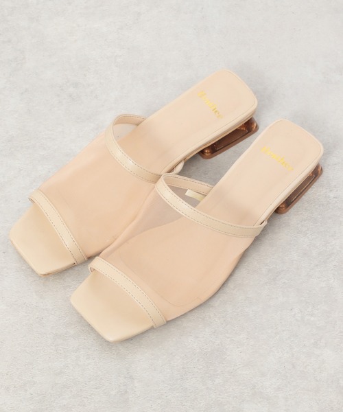 Heather(ヘザー)の「チュールスリッパサンダル2_947254(サンダル・レディース・ブラック/ベージュ/グレー・L/M)」の5枚目の写真