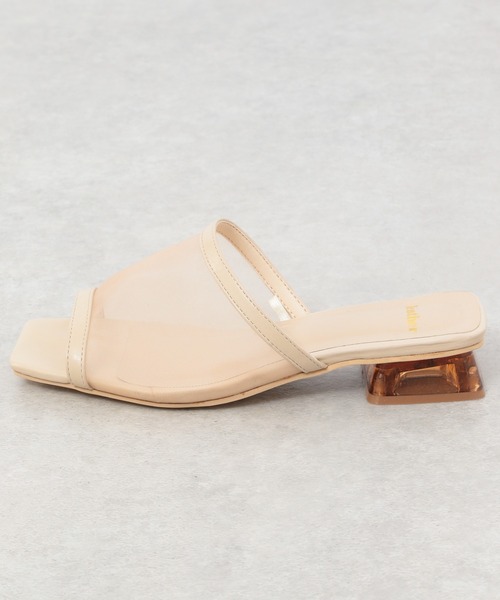 Heather(ヘザー)の「チュールスリッパサンダル2_947254(サンダル・レディース・ブラック/ベージュ/グレー・L/M)」の6枚目の写真