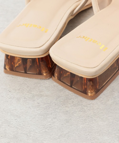 Heather(ヘザー)の「チュールスリッパサンダル2_947254(サンダル・レディース・ブラック/ベージュ/グレー・L/M)」の11枚目の写真