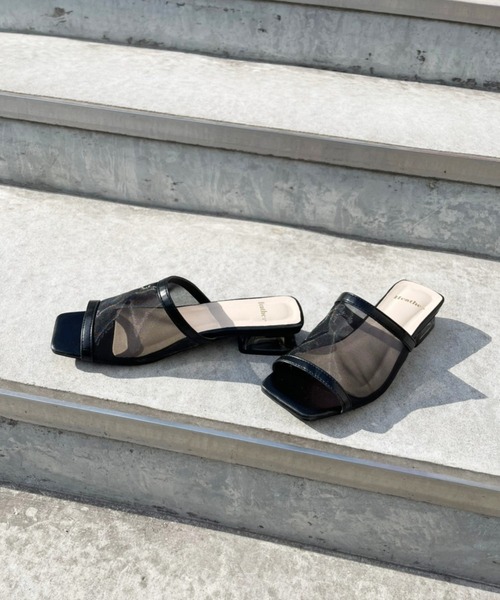 Heather(ヘザー)の「チュールスリッパサンダル2_947254(サンダル・レディース・ブラック/ベージュ/グレー・L/M)」の21枚目の写真