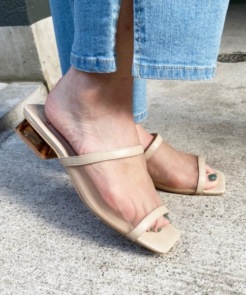 Heather(ヘザー)の「チュールスリッパサンダル2_947254(サンダル・レディース・ブラック/ベージュ/グレー・L/M)」の22枚目の写真