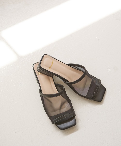 Heather(ヘザー)の「チュールスリッパサンダル2_947254(サンダル・レディース・ブラック/ベージュ/グレー・L/M)」の20枚目の写真