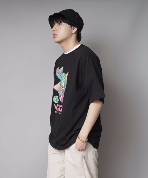 VISION STREET WEAR(ヴィジョンストリートウェア)の「【VISION STREET WEAR/ビジョンストリートウェア】カメレオンイラストTシャツ ワンポイントバックプリントブランドロゴ(Tシャツ/カットソー・メンズ・ブルー系その他/ブラック/ホワイト・LARGE/X-LARGE/MEDIUM)」の12枚目の写真