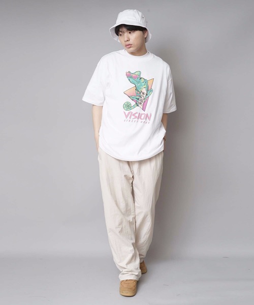 VISION STREET WEAR(ヴィジョンストリートウェア)の「【VISION STREET WEAR/ビジョンストリートウェア】カメレオンイラストTシャツ ワンポイントバックプリントブランドロゴ(Tシャツ/カットソー・メンズ・ブルー系その他/ブラック/ホワイト・LARGE/X-LARGE/MEDIUM)」の5枚目の写真