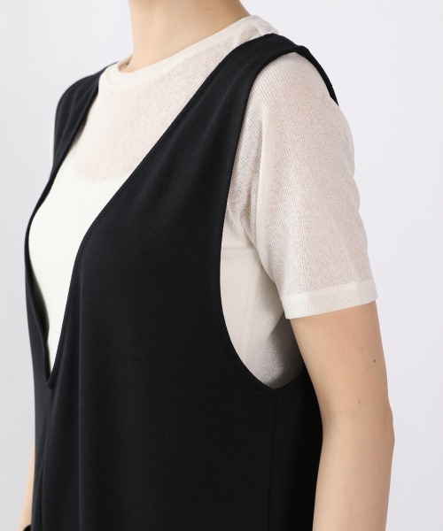 LOWRYS FARM（ローリーズファーム）の「Ｖネックアキサロペット　944393（サロペット/オーバーオール・レディース・ブラック/ダークブラウン/グリーン/アイボリー・FREE）」の11枚目の写真