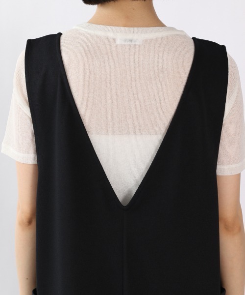 LOWRYS FARM（ローリーズファーム）の「Ｖネックアキサロペット　944393（サロペット/オーバーオール・レディース・ブラック/ダークブラウン/グリーン/アイボリー・FREE）」の7枚目の写真