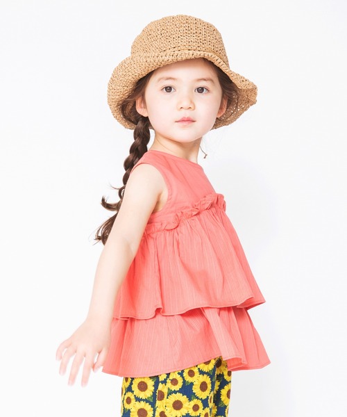 BRANSHES（ブランシェス）の「二段フリルチュニック（チュニック・キッズ・サックスブルー/ピンク・130cm/140cm/100cm/110cm/90cm/150cm/120cm）」の22枚目の写真