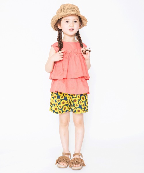 BRANSHES（ブランシェス）の「二段フリルチュニック（チュニック・キッズ・サックスブルー/ピンク・130cm/140cm/100cm/110cm/90cm/150cm/120cm）」の14枚目の写真