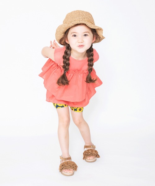 BRANSHES（ブランシェス）の「二段フリルチュニック（チュニック・キッズ・サックスブルー/ピンク・130cm/140cm/100cm/110cm/90cm/150cm/120cm）」の19枚目の写真