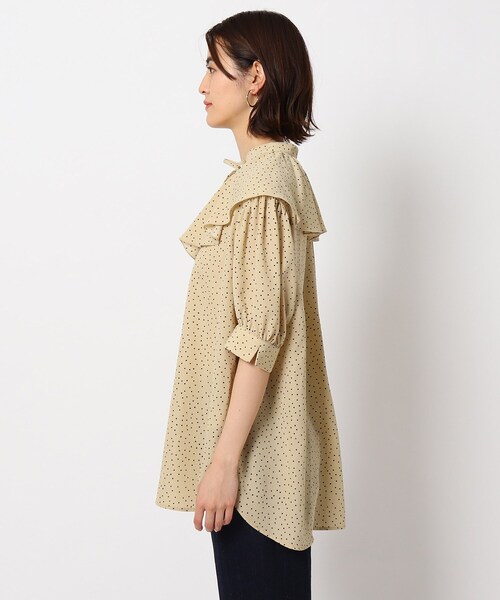 THE SHOP TK (ザ ショップ ティーケー )の「◆ランダムドット襟フリルブラウス(シャツ/ブラウス・レディース・ブラック系/ベージュ系・12/13)」の7枚目の写真