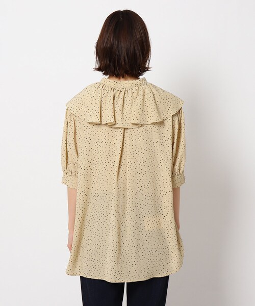 THE SHOP TK (ザ ショップ ティーケー )の「◆ランダムドット襟フリルブラウス(シャツ/ブラウス・レディース・ブラック系/ベージュ系・12/13)」の8枚目の写真