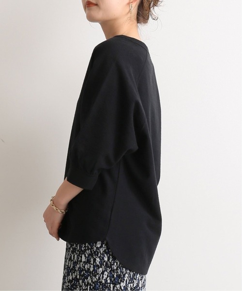 SLOBE IENA(スローブイエナ)の「パイルキーネックプルオーバー【手洗い可能】◆(Tシャツ/カットソー・レディース・ナチュラル/ブラック・FREE)」の17枚目の写真