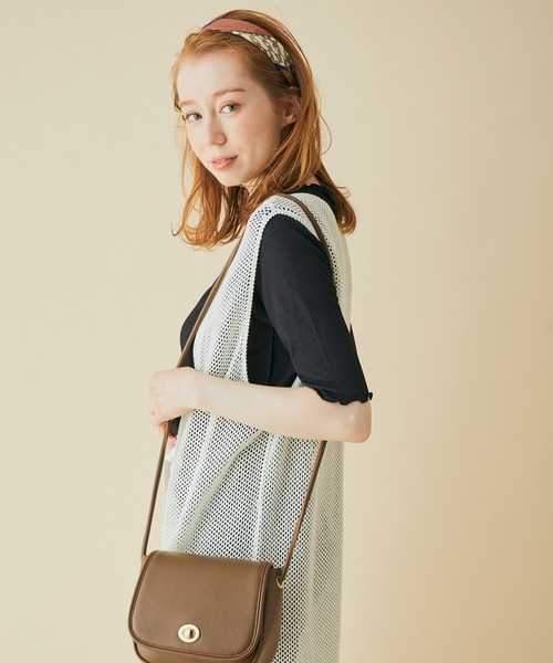 MADEMOISELLE ROPE'（マドモアゼル ロペ）の「【手洗い可】【前後2WAY】メッシュロングジレ（ベスト・レディース・ベージュ/オフホワイト・38）」の13枚目の写真