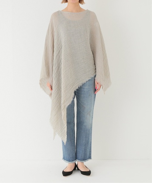 PROTAGONISTA リネンポンチョ　プロタゴニスタ PROTAGONISTA/プロタゴニスタ】 リネン ポンチョ（その他トップス