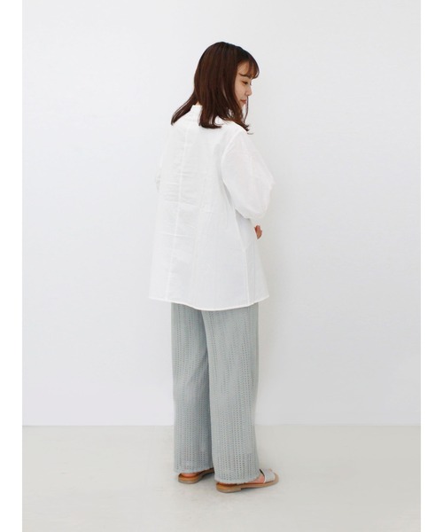 ehka sopo（エヘカソポ）の「【QR】刺繍チュニックブラウス（シャツ/ブラウス・レディース・オフホワイト/キナリ/ミント・ﾌﾘ-）」の11枚目の写真