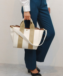 カシュカシュ cachecache / 太ショルダー付き2wayテープトートバッグ