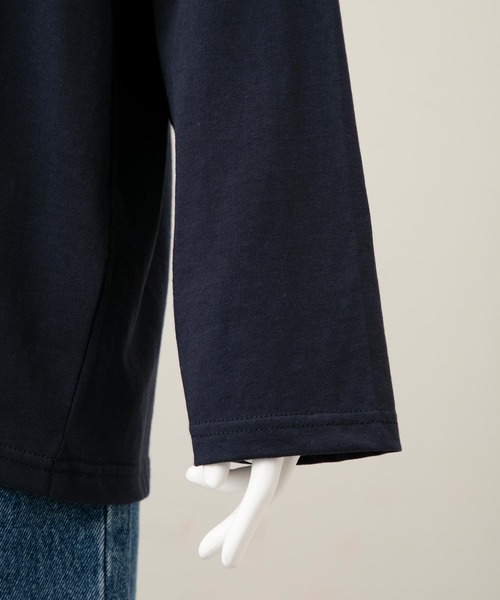 MILKFED.（ミルクフェド）の「BACK PATCH LOGO L/S TOP（Tシャツ/カットソー・レディース・グリーン/ライトブルー/ブラック/ネイビー/ホワイト/ベージュ・ONE SIZE）」の10枚目の写真