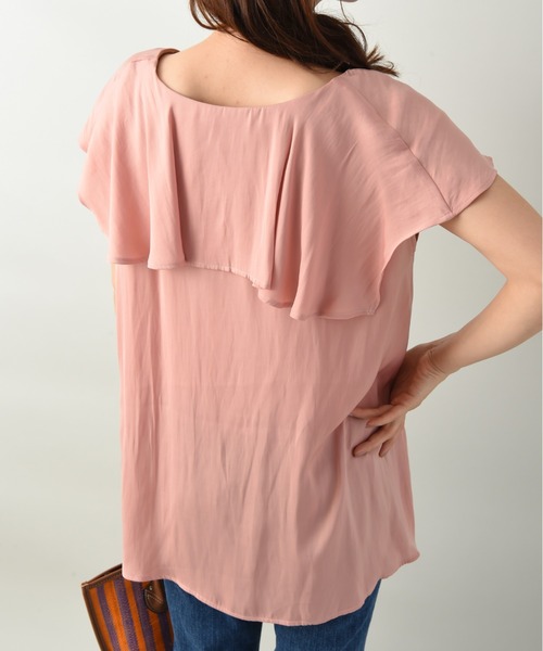 INTERPLANET（インタープラネット）の「アンティークサテンフリルブラウス（シャツ/ブラウス・レディース・ブラウン/オフホワイト/オレンジ・FREE）」の17枚目の写真