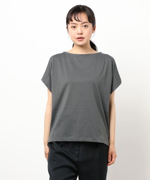 Samansa Mos2 blue（サマンサモスモスブルー）の「袖コンシャスプルオーバー（Tシャツ/カットソー・レディース・キナリ/モカ/チャコール・ﾌﾘ-）」の3枚目の写真