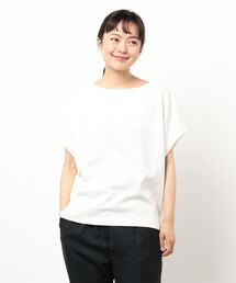 Samansa Mos2 blue | 袖コンシャスプルオーバー(Tシャツ/カットソー)