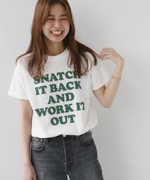 ロゴプリントクルーネックTEE◆