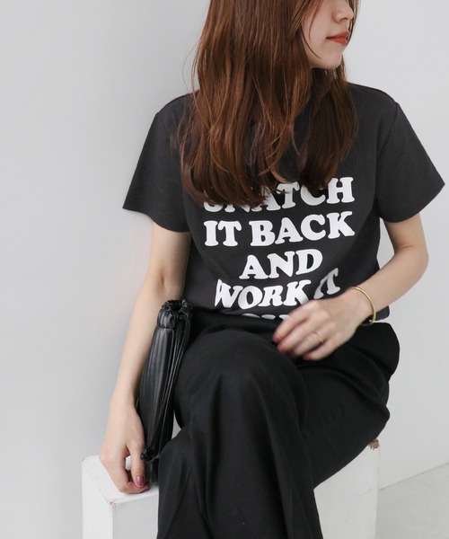 JOURNAL STANDARD relume(ジャーナルスタンダード レリューム)の「ロゴプリントクルーネックTEE◆(Tシャツ/カットソー・レディース・ホワイト/ブラック/グリーン・FREE)」の2枚目の写真