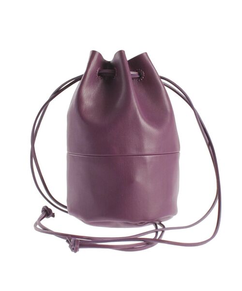 Ungrid（アングリッド）の「フェイクレザー巾着バッグ（ハンドバッグ・レディース・ブラック/オフホワイト/パープル・FREE）」の22枚目の写真