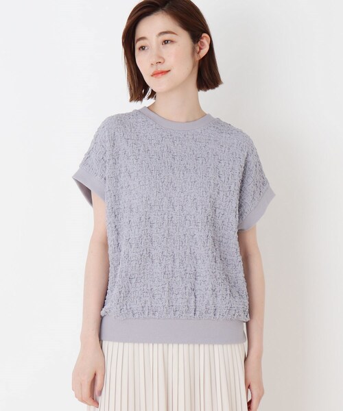 DRESKIP（ドレスキップ）の「◆シボシボリブ付きプルオーバー（Tシャツ/カットソー・レディース・ブラック/パープル/オフホワイト/イエロー系その他・02/03）」の6枚目の写真