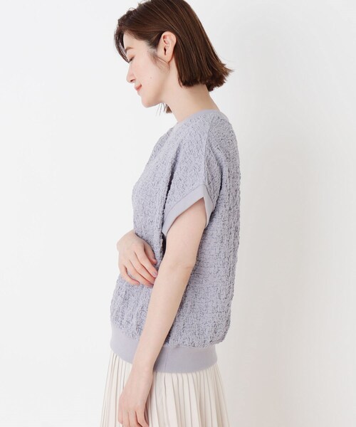 DRESKIP（ドレスキップ）の「◆シボシボリブ付きプルオーバー（Tシャツ/カットソー・レディース・ブラック/パープル/オフホワイト/イエロー系その他・02/03）」の8枚目の写真