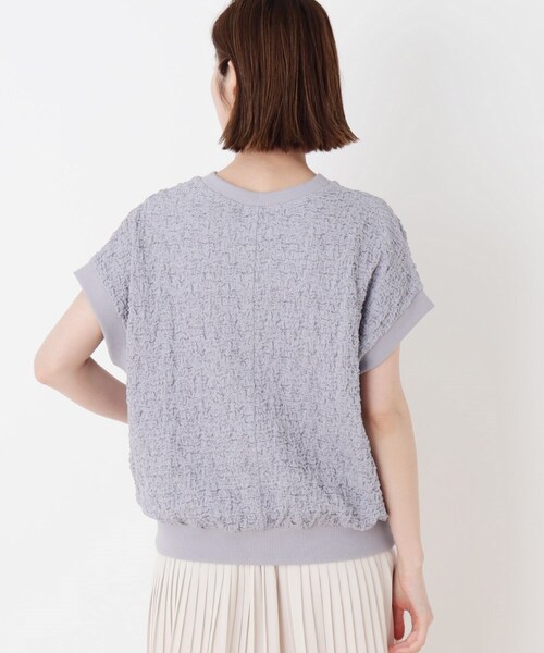 DRESKIP（ドレスキップ）の「◆シボシボリブ付きプルオーバー（Tシャツ/カットソー・レディース・ブラック/パープル/オフホワイト/イエロー系その他・02/03）」の5枚目の写真