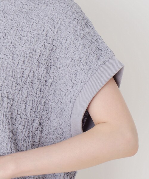 DRESKIP（ドレスキップ）の「◆シボシボリブ付きプルオーバー（Tシャツ/カットソー・レディース・ブラック/パープル/オフホワイト/イエロー系その他・02/03）」の11枚目の写真