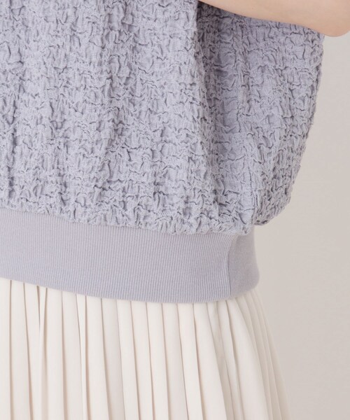 DRESKIP（ドレスキップ）の「◆シボシボリブ付きプルオーバー（Tシャツ/カットソー・レディース・ブラック/パープル/オフホワイト/イエロー系その他・02/03）」の10枚目の写真