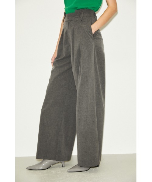 THROW by SLY（スローバイスライ）の「【THROW】2 TUCK TROUSER/タックパンツ（スラックス・レディース・グレー/キャメル・0/1）」の14枚目の写真