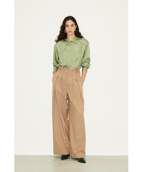 THROW by SLY（スローバイスライ）の「【THROW】2 TUCK TROUSER/タックパンツ（スラックス・レディース・グレー/キャメル・0/1）」の16枚目の写真