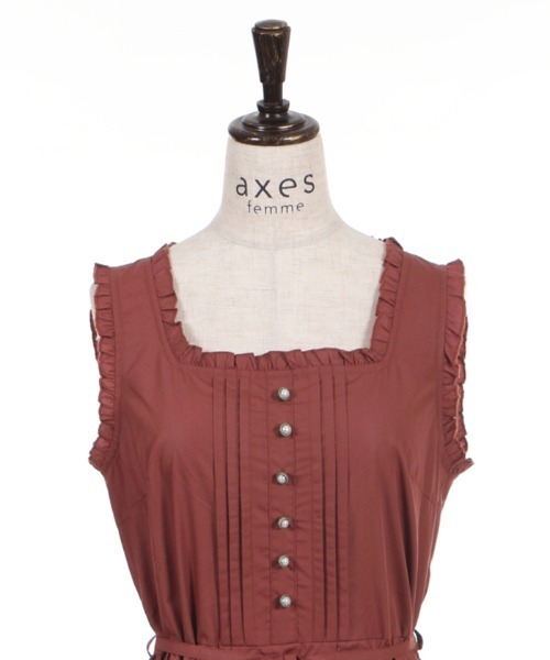 Femme アクシーズファム のファッション ワンピース Axes ピンタックコットンワンピース ワンピース Axes セール