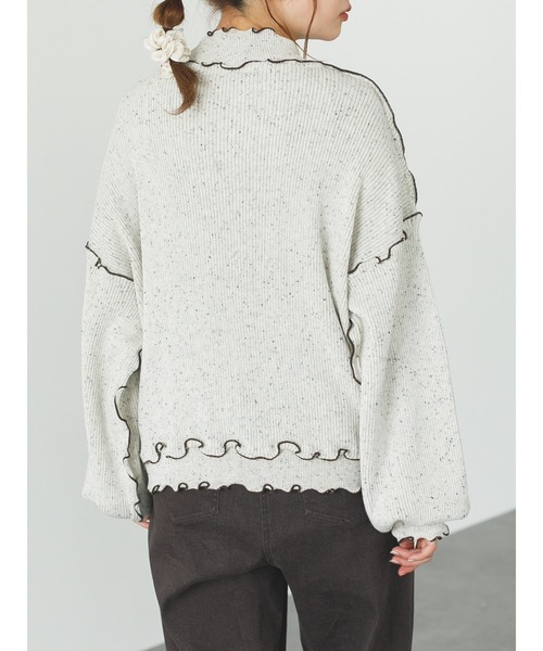 SLURR(スラ―)の「スイーツカラーメローニット(ニット/セーター・レディース・アイボリー/ラベンダー/ピンクベージュ・FREE)」の4枚目の写真