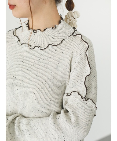 SLURR(スラ―)の「スイーツカラーメローニット(ニット/セーター・レディース・アイボリー/ラベンダー/ピンクベージュ・FREE)」の6枚目の写真