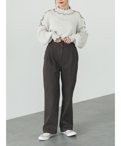 SLURR(スラ―)の「スイーツカラーメローニット(ニット/セーター・レディース・アイボリー/ラベンダー/ピンクベージュ・FREE)」の7枚目の写真