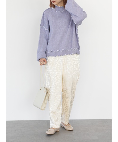 SLURR(スラ―)の「スイーツカラーメローニット(ニット/セーター・レディース・アイボリー/ラベンダー/ピンクベージュ・FREE)」の14枚目の写真