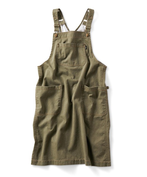 古着屋さんで見つけたようなオーバーオール風バッククロスエプロン